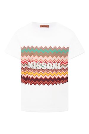 white cotton tshirt MISSONI KIDS | MW8Q81J0177100MC